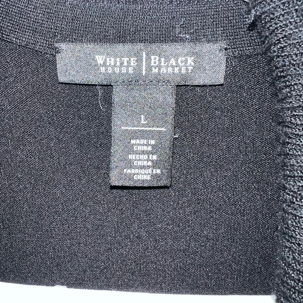 White House Black Market Black Tie-Front Shawl Collar Jacket - Picture 2 of 5